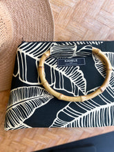 Load image into Gallery viewer, Makena Handbag: Black Banana Leaf
