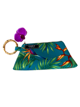 Load image into Gallery viewer, Mai Tai Clutch :: Teal Bird of Paradise
