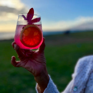 Enjoying a beautiful prepared Pa'ia Sangria 