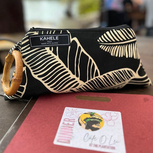 Mai Tai Clutch :: Black Banana Leaf