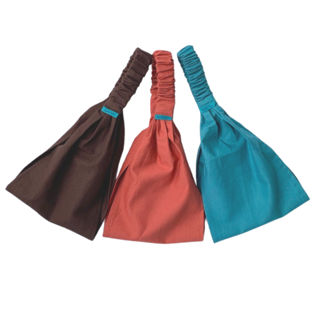 Set of 3 Solid Color Headwraps