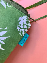 Load image into Gallery viewer, Green Pineapple Bamboo Manini Wristlet
